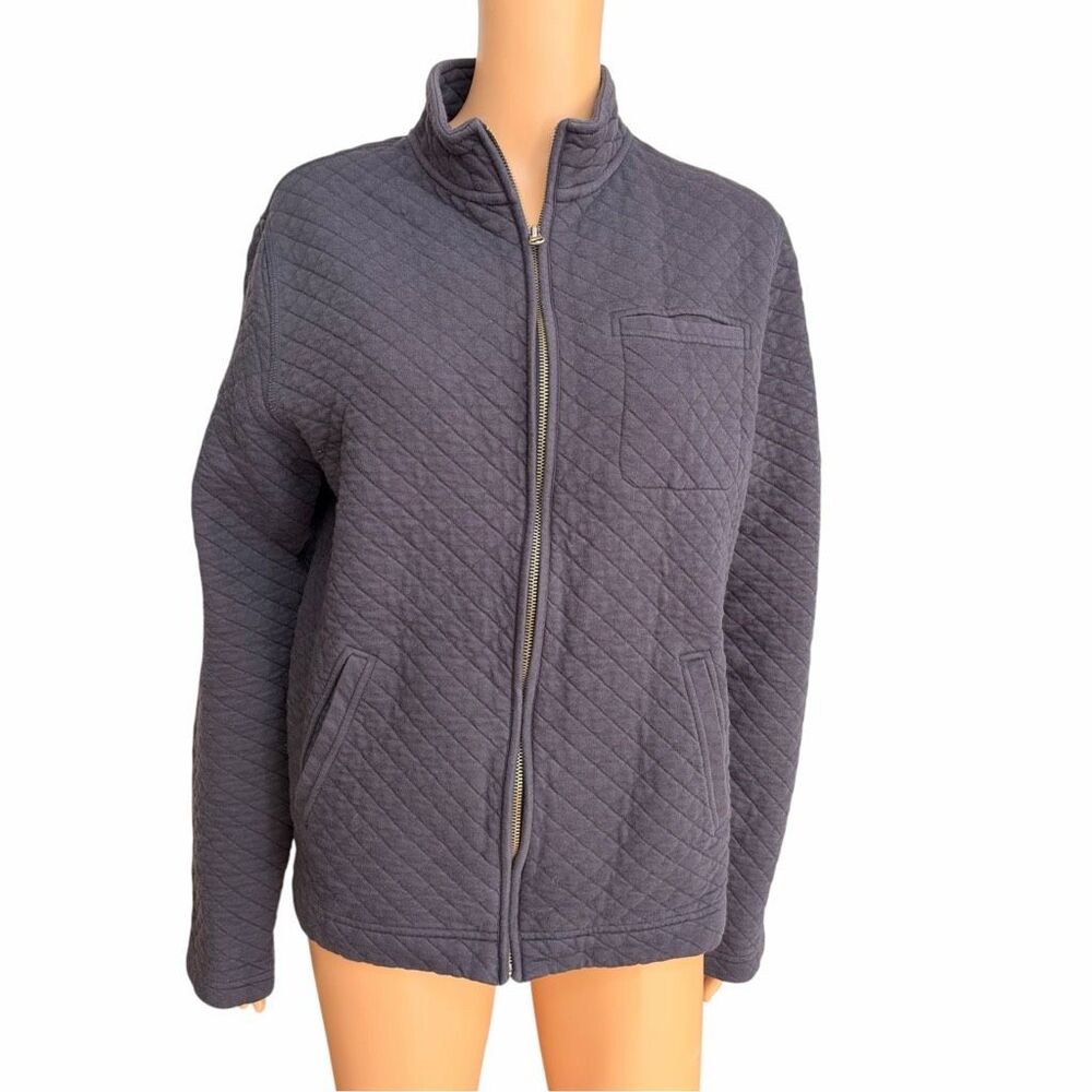 Billy Reid mens dark navy full-zip quilted jacket single chest pocket size M